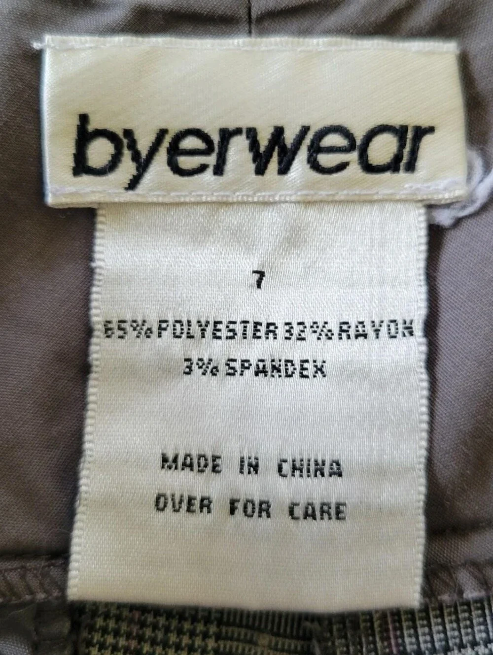 Byerwear | Vintage Gray Plaid Dress Pants